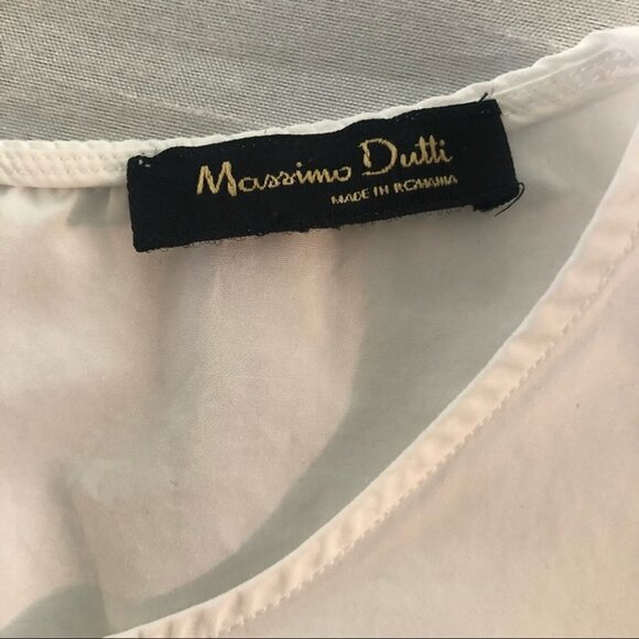 Massimo Dutti Sleeveless White Cotton Asymmetrical Top  Ladies Xsm - Picture 3 of 14